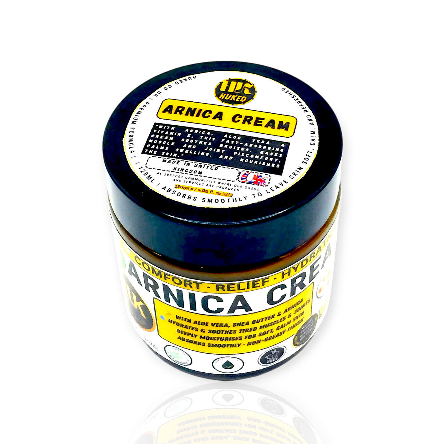 Huked Vegan Arnica Cream – Comfort, Relief & Hydration for Muscles, Joints & Skin