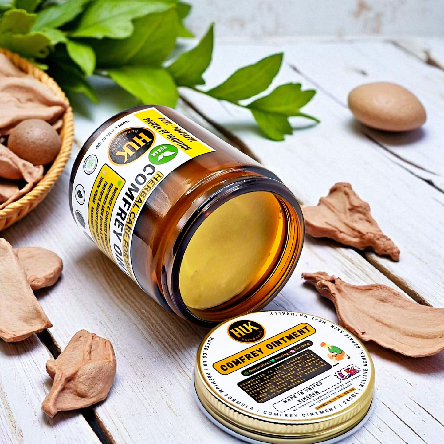 Comfrey Ointment – Natural Healing Cream for Pain Relief, Bruises & Skin Repair | 240ml