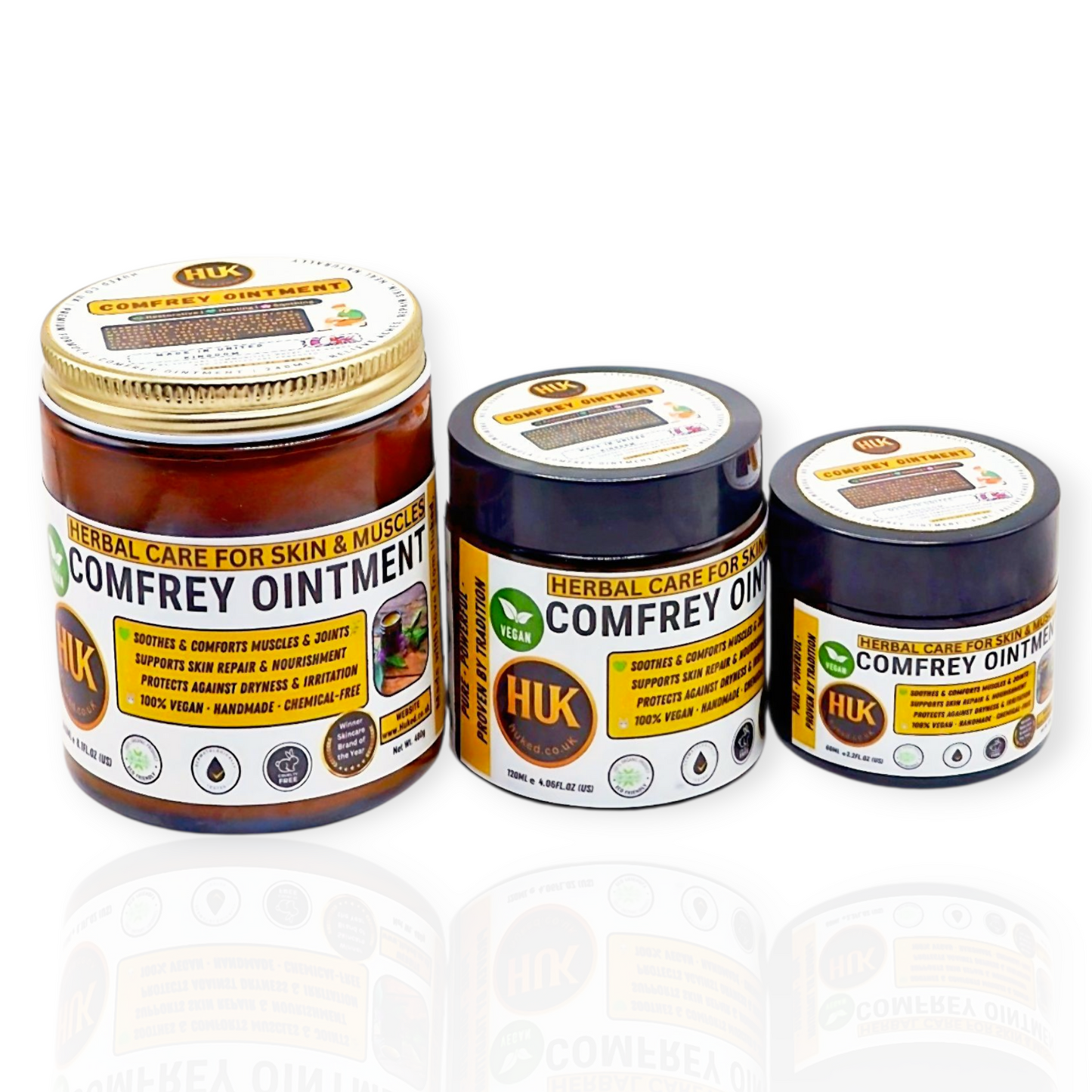 Comfrey Ointment – Natural Healing Cream for Pain Relief, Bruises & Skin Repair | 240ml
