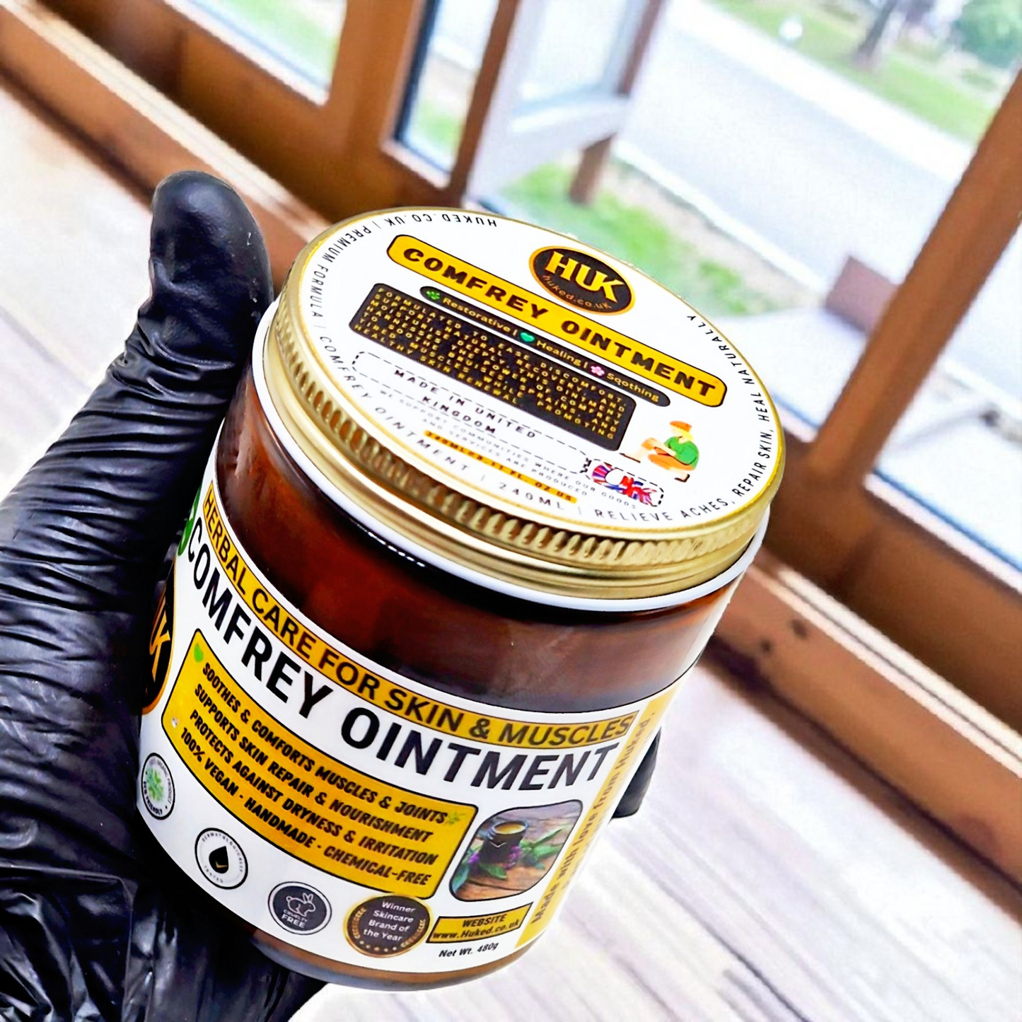 Comfrey Ointment – Natural Healing Cream for Pain Relief, Bruises & Skin Repair | 240ml