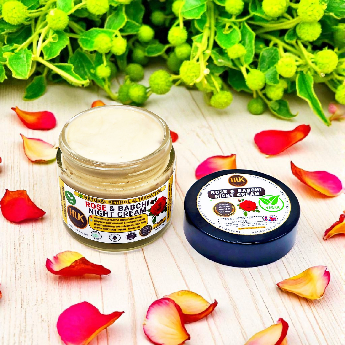 Rose & Babchi Night Cream – Natural Brightening & Hydrating Formula for Glowing Skin | 60ml