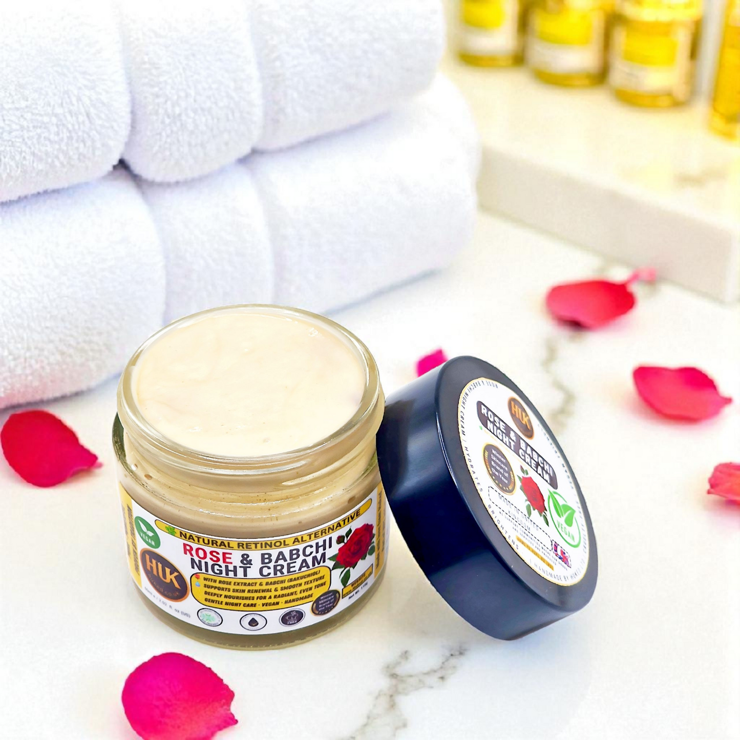 Rose & Babchi Night Cream – Natural Brightening & Hydrating Formula for Glowing Skin | 60ml