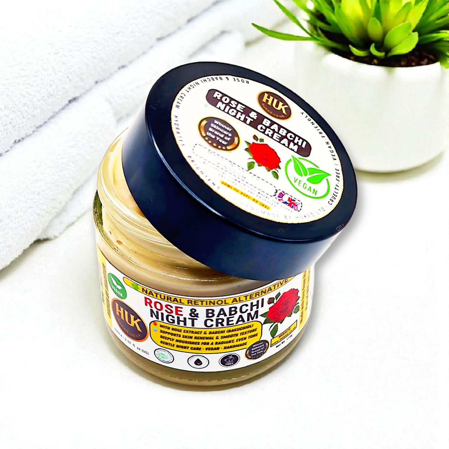 Rose & Babchi Night Cream – Natural Brightening & Hydrating Formula for Glowing Skin | 60ml