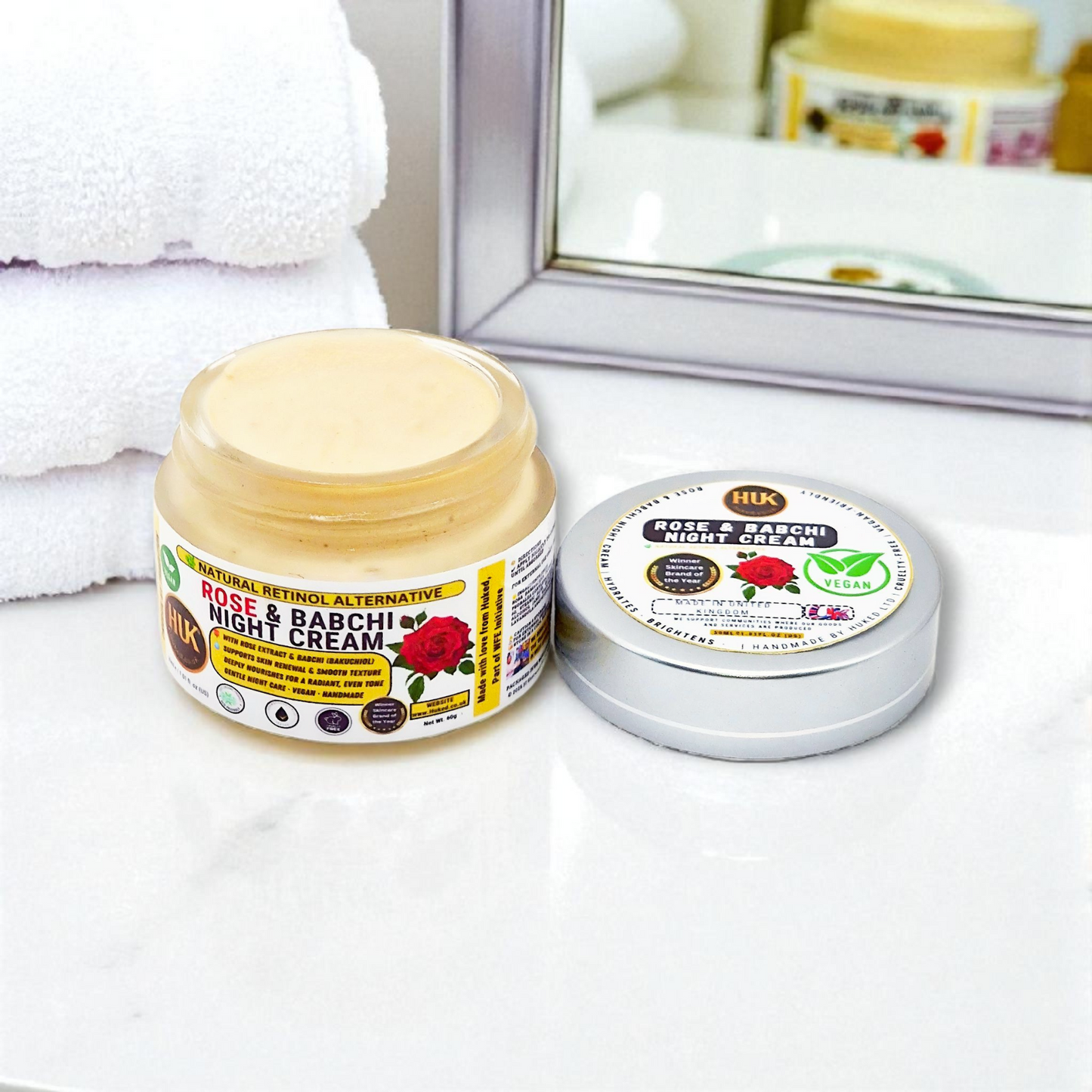 Rose & Babchi Night Cream – Natural Brightening & Hydrating Formula for Glowing Skin | 30ml