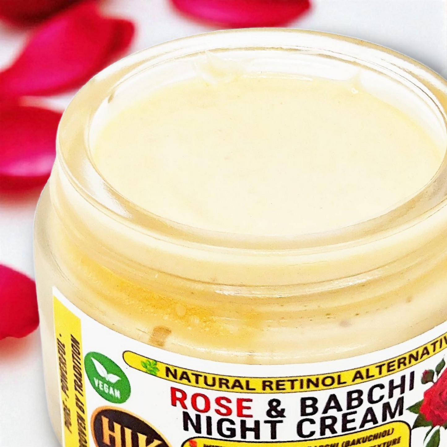 Rose & Babchi Night Cream – Natural Brightening & Hydrating Formula for Glowing Skin | 30ml