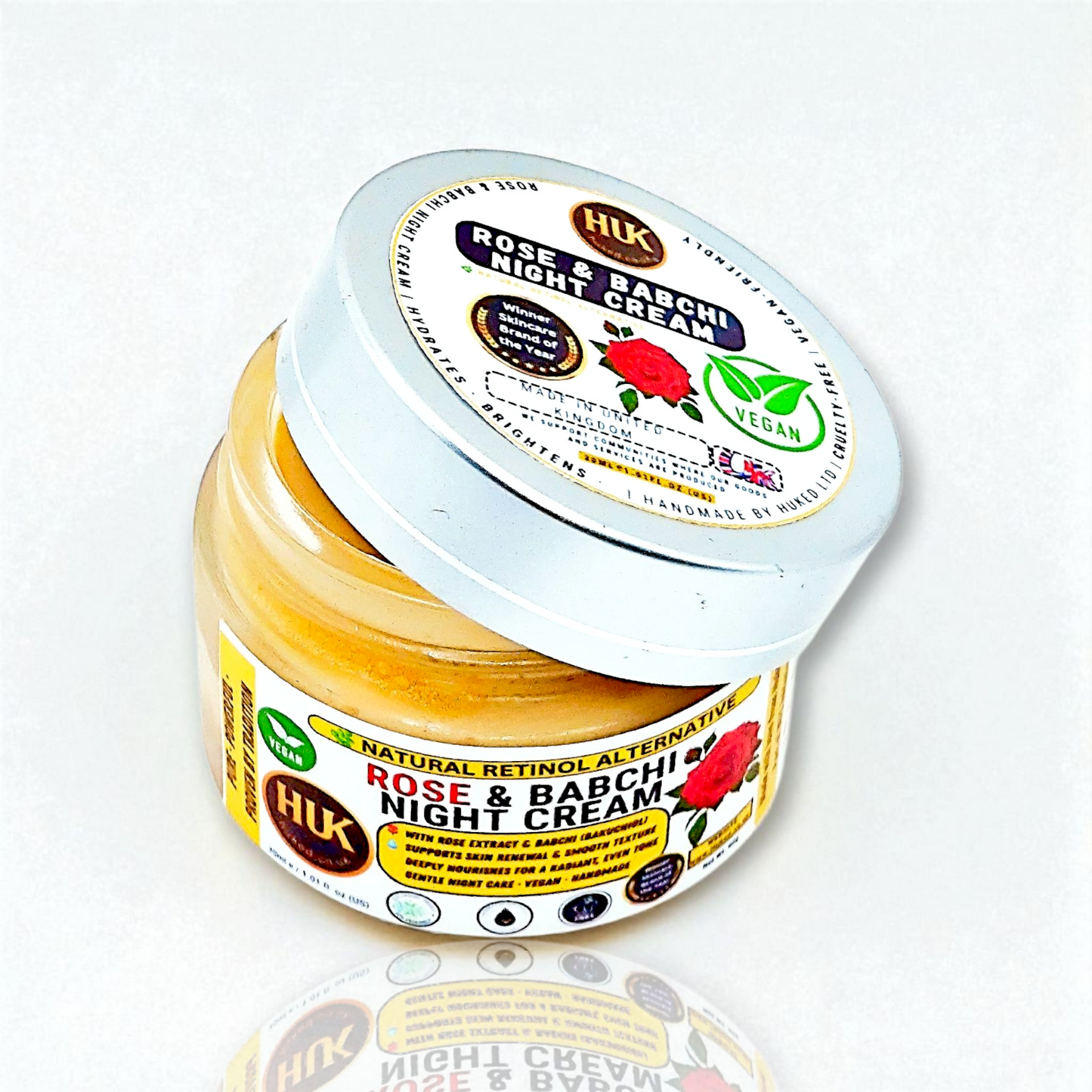 Rose & Babchi Night Cream – Natural Brightening & Hydrating Formula for Glowing Skin | 30ml