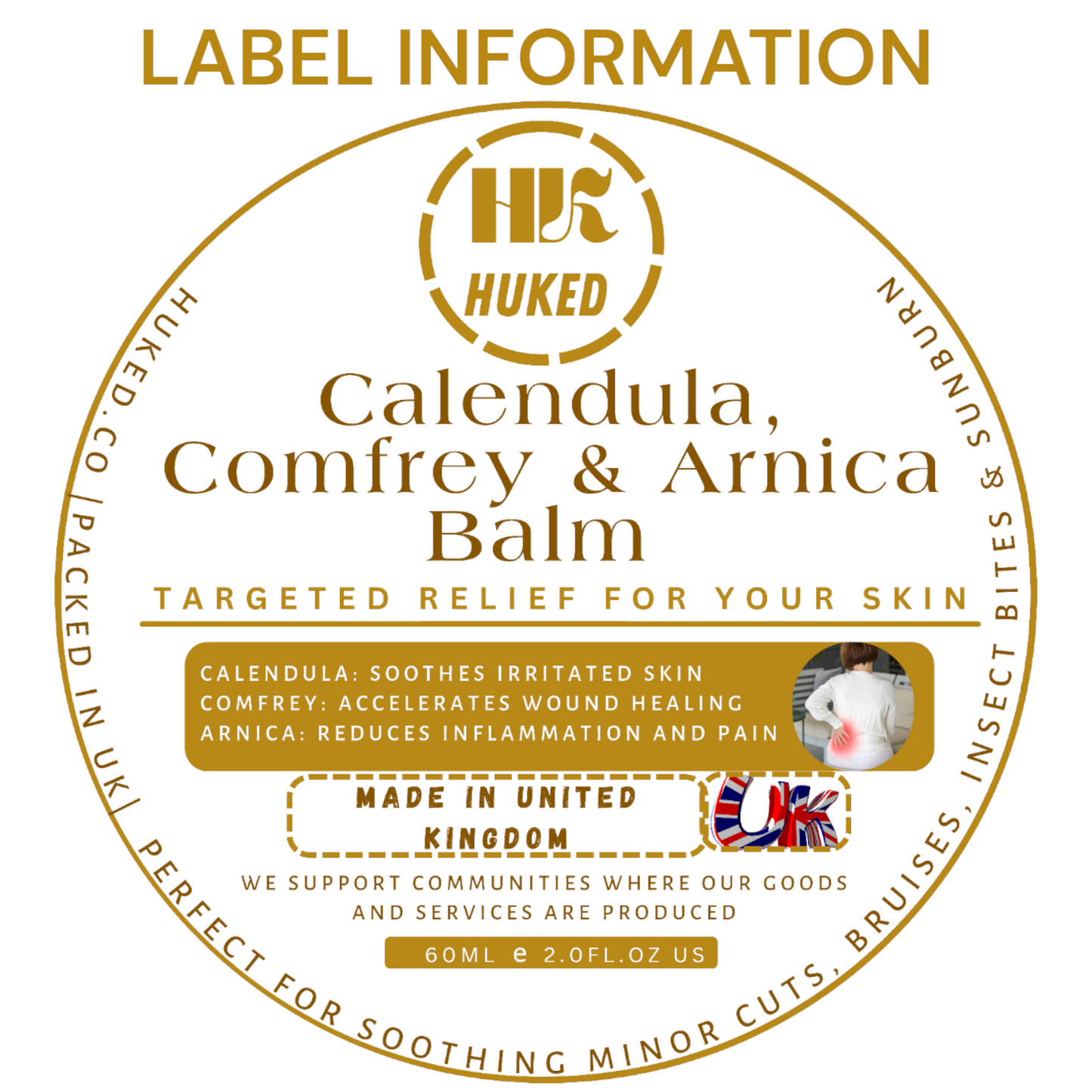 Calendula, Comfrey, and Arnica Cream - 60ml