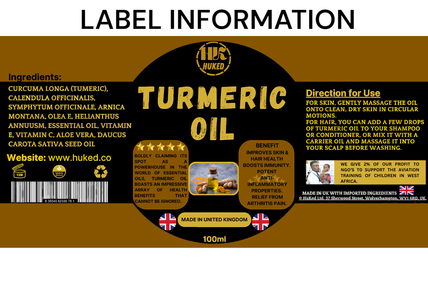 Turmeric Oil - 100ml