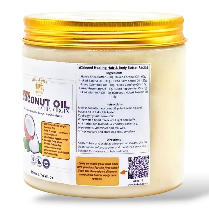 Huked Paw & Skin Relief Coconut Balm for Dogs – Natural, Lick-Safe, Healing Care | 500ml