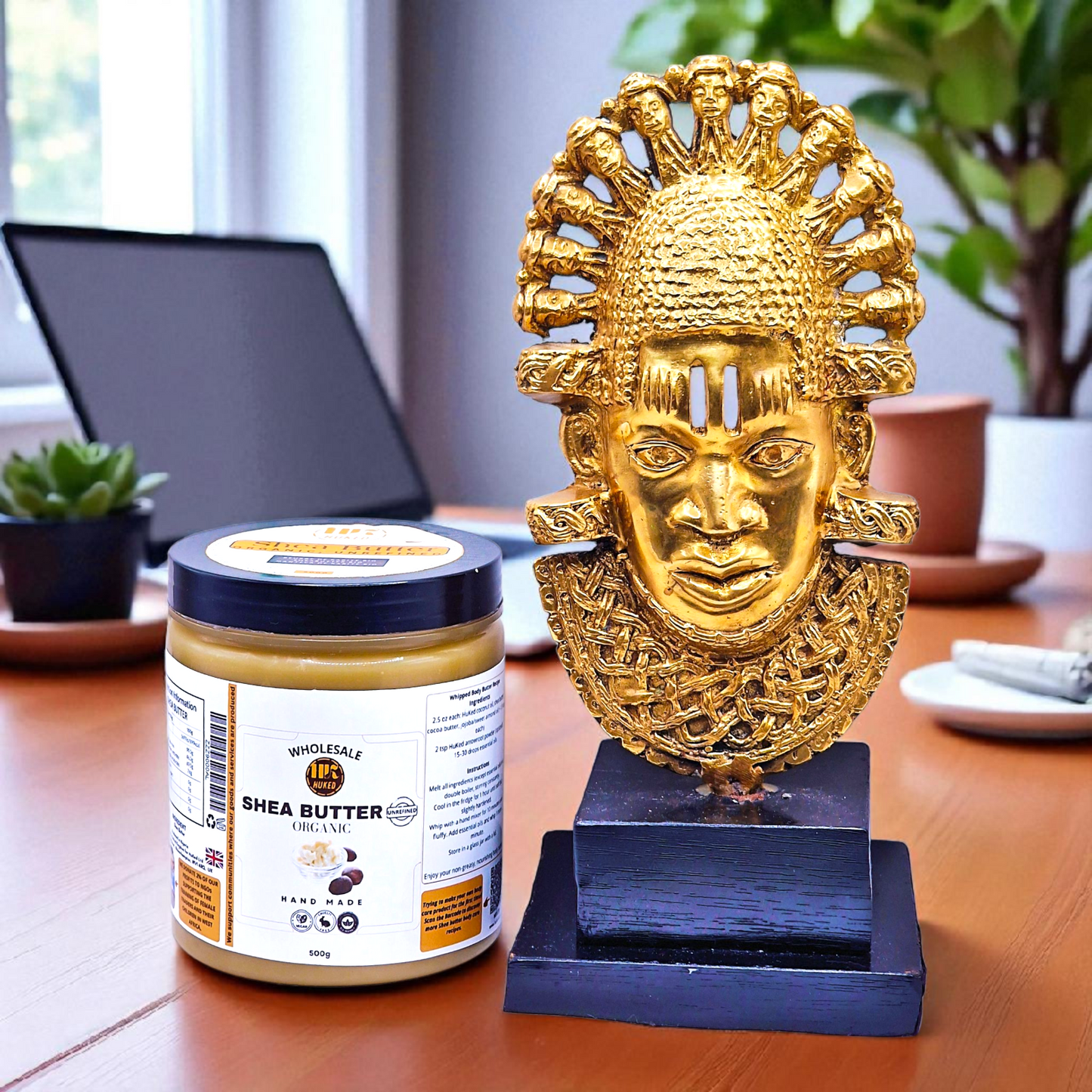100% Pure Organic Shea Butter – Vegan, Plastic-Free & Nourishing Skin Care - 500g - UK