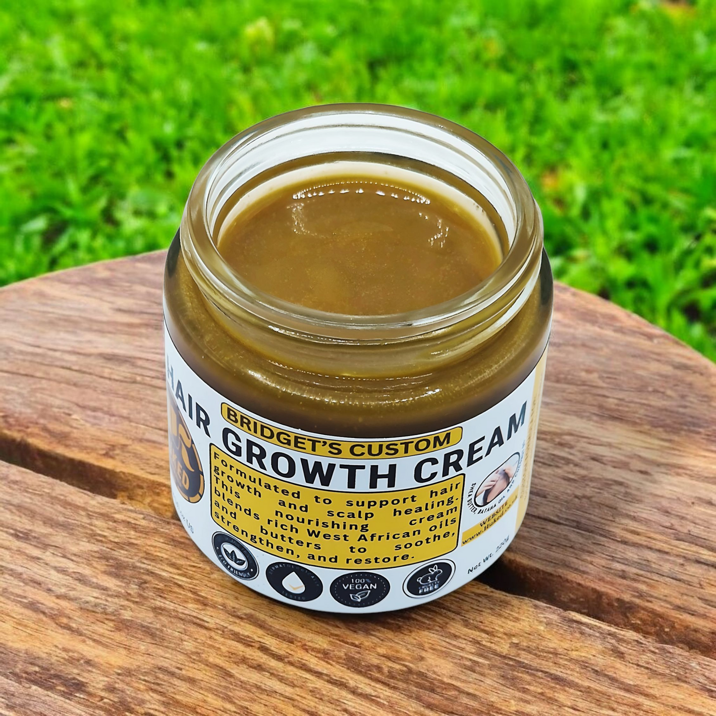 Huked Hair Growth Cream – Nourishing Butter Blend for Thicker, Healthier Hair | Shea, Batana, Fenugreek & Rosemary | Handmade in the UK
