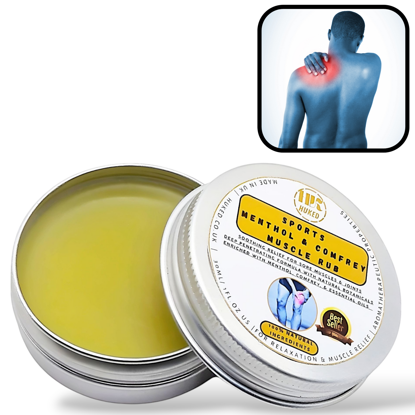 Extra Strength Sports Menthol & Comfrey Muscle Rub – Deep Relief for Sore Muscles & Joints