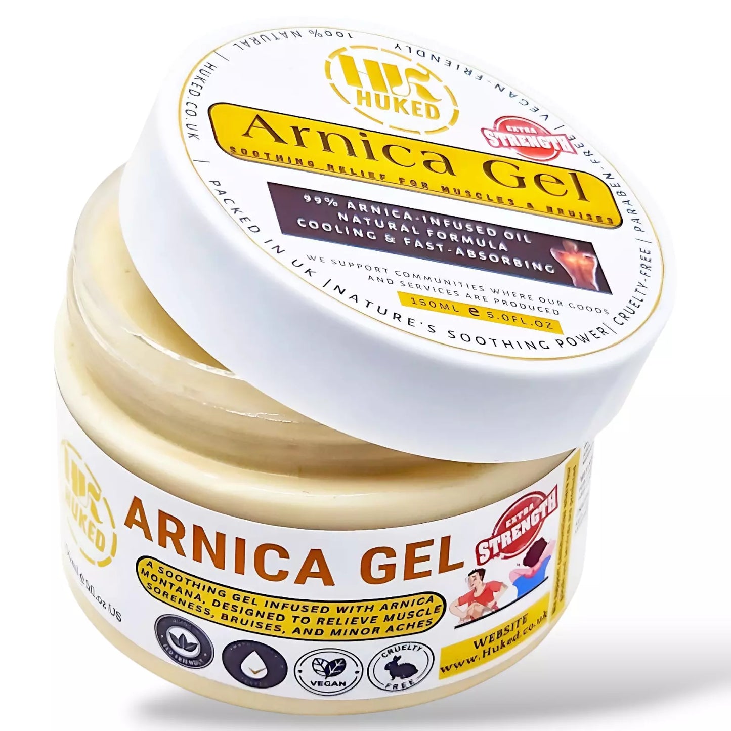 Arnica Menthol Cooling Gel Natural Relief for Sore Muscles Bruising Joint - 120g
