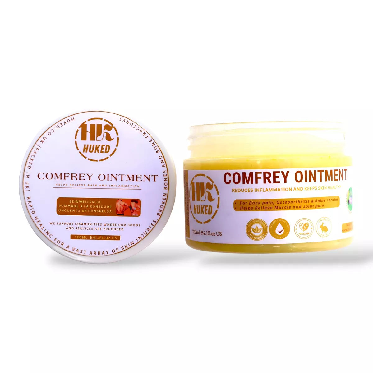 Premium High Strength Comfrey & Calendula Cream Balm – Organic, Vegan, Fast-Acting Pain Relief for Skin, Muscle & Joint Health | Ointment | Organic |Vegan-friendly
