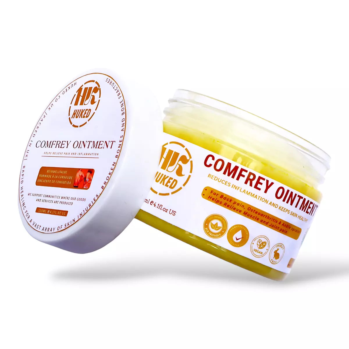 Premium High Strength Comfrey & Calendula Cream Balm – Organic, Vegan, Fast-Acting Pain Relief for Skin, Muscle & Joint Health | Ointment | Organic |Vegan-friendly