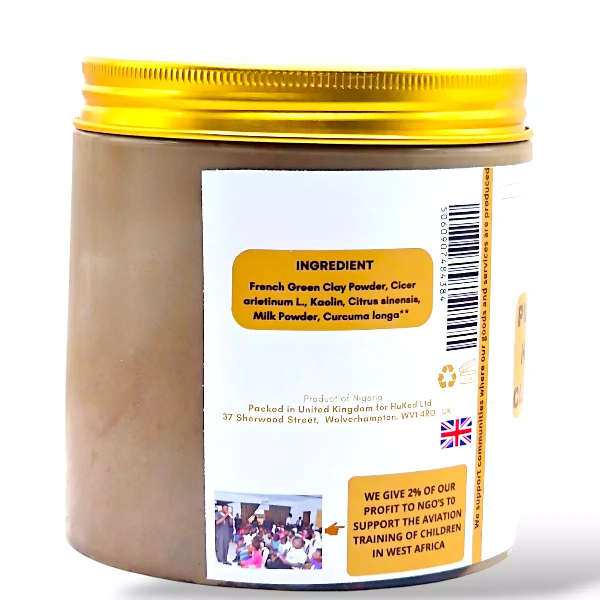 Huked Purifying Clay Mask - Hydrating & Detoxifying Facial Mask for Oily, Acne-Prone, Sensitive Skin, Promotes Natural Glow & Smooth Skin - 500g
