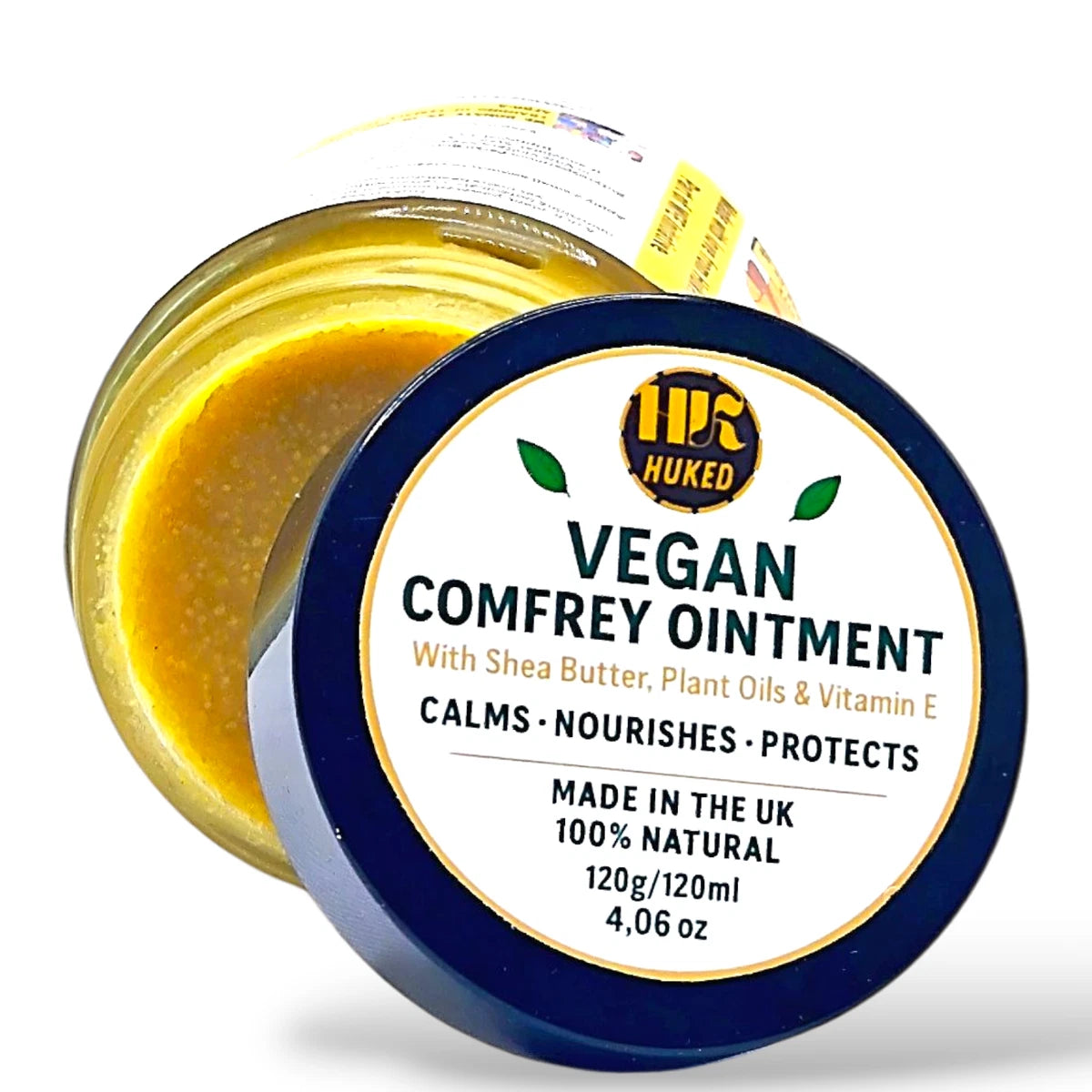 Huked 100% Vegan Comfrey Ointment 120ml | Shea Butter Herbal Balm | Natural Skin Care