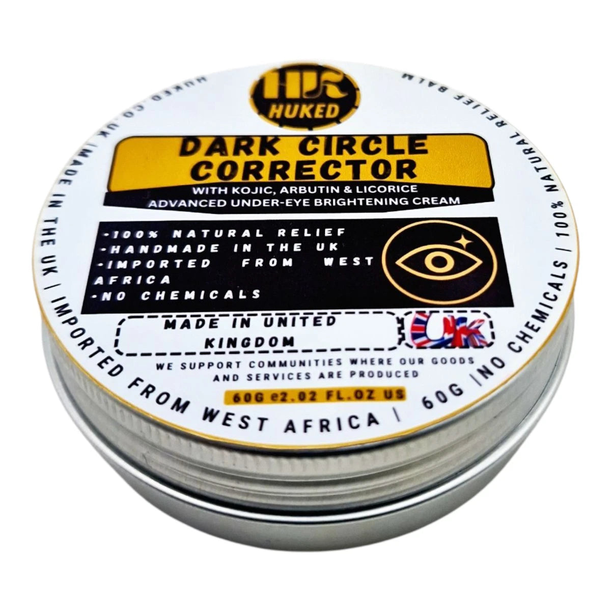 Dark Circle Corrector – 60g | Kojic, Arbutin & Licorice | Under-Eye Brightening Cream (UK Made)