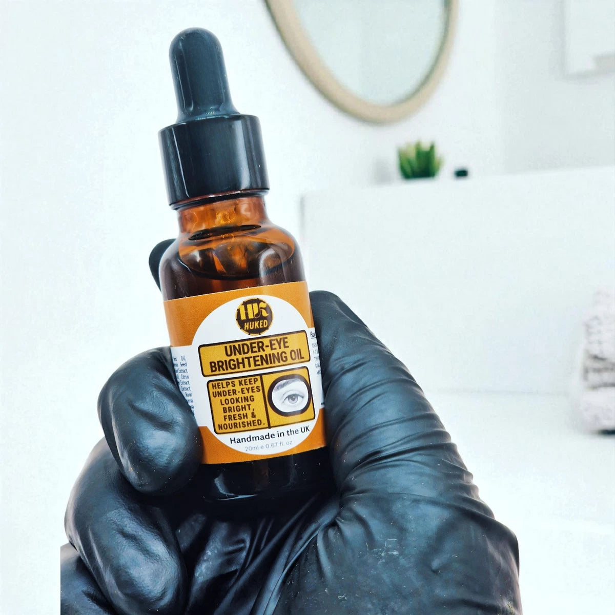 Huked Under-Eye Brightening Oil – 20ml Dark Circle & Puffiness Care (Handmade)