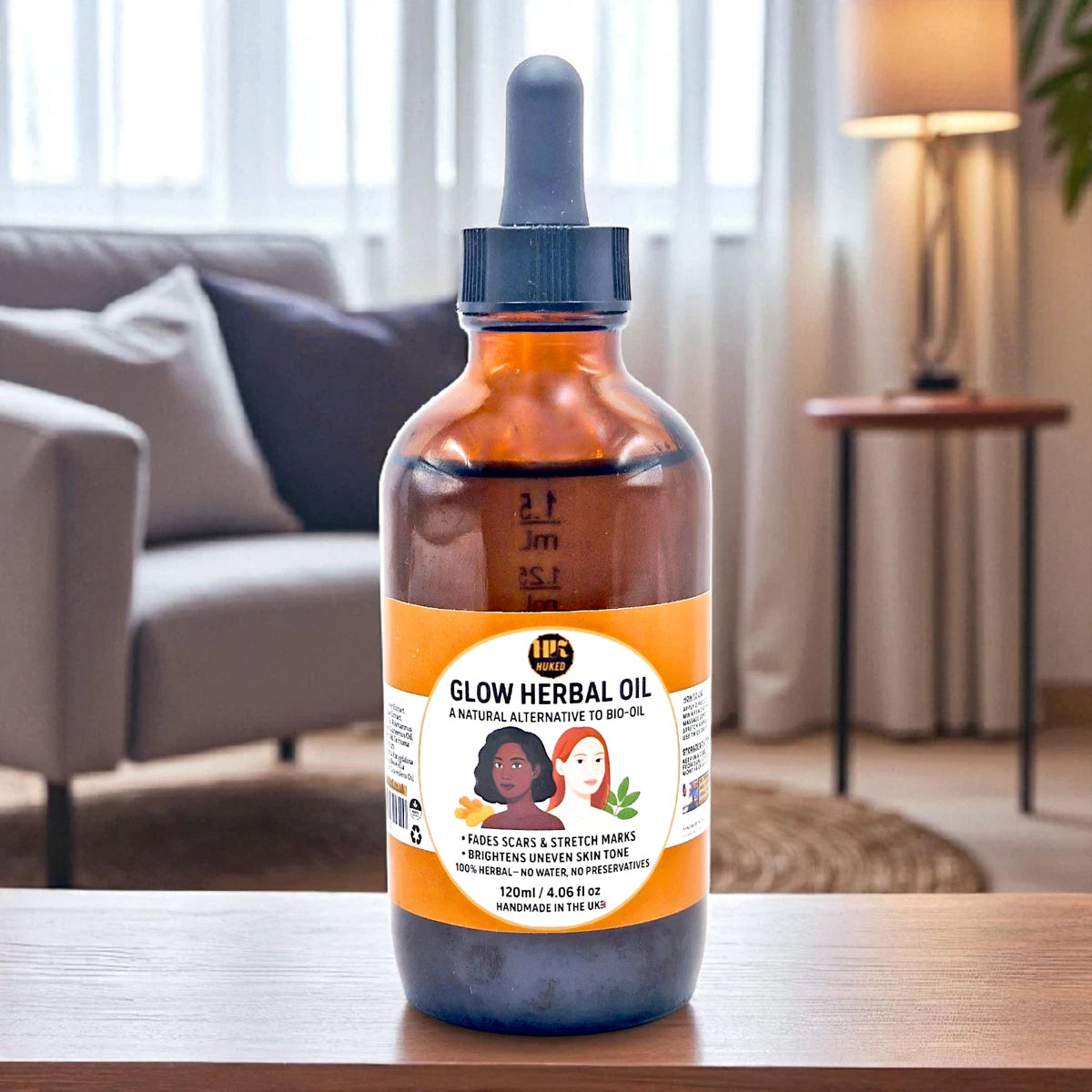 Herbal Glow Oil 120ml – Natural Bio-Oil Alternative for Stretch Marks & Scars