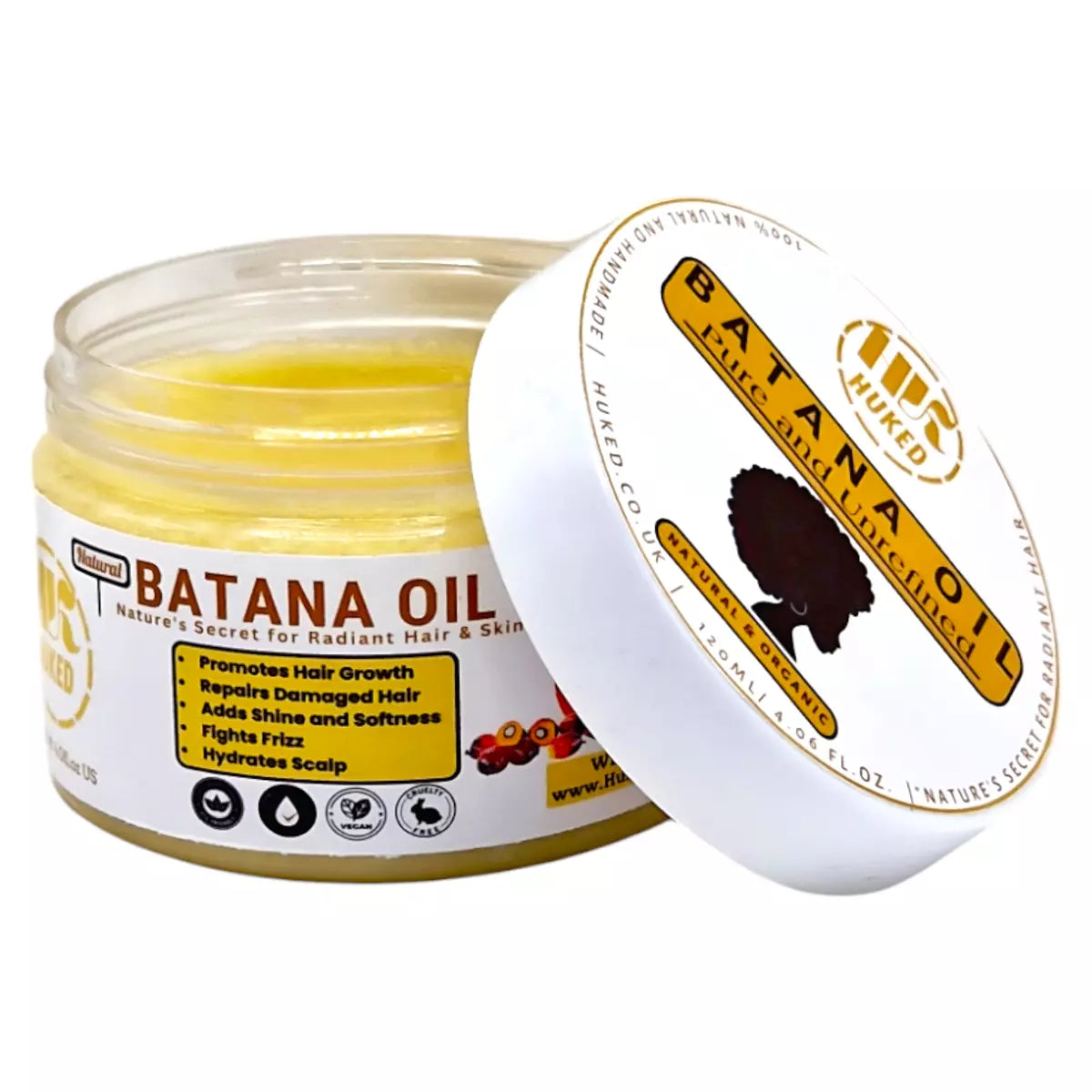 100% Pure Batana Oil Cold-Pressed for Hair Growth, Repair & Nourishments - 120ml