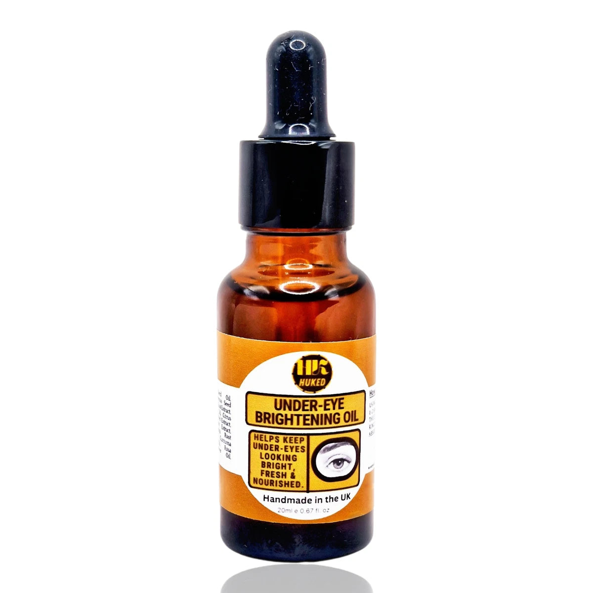 Huked Under-Eye Brightening Oil – 20ml Dark Circle & Puffiness Care (Handmade)