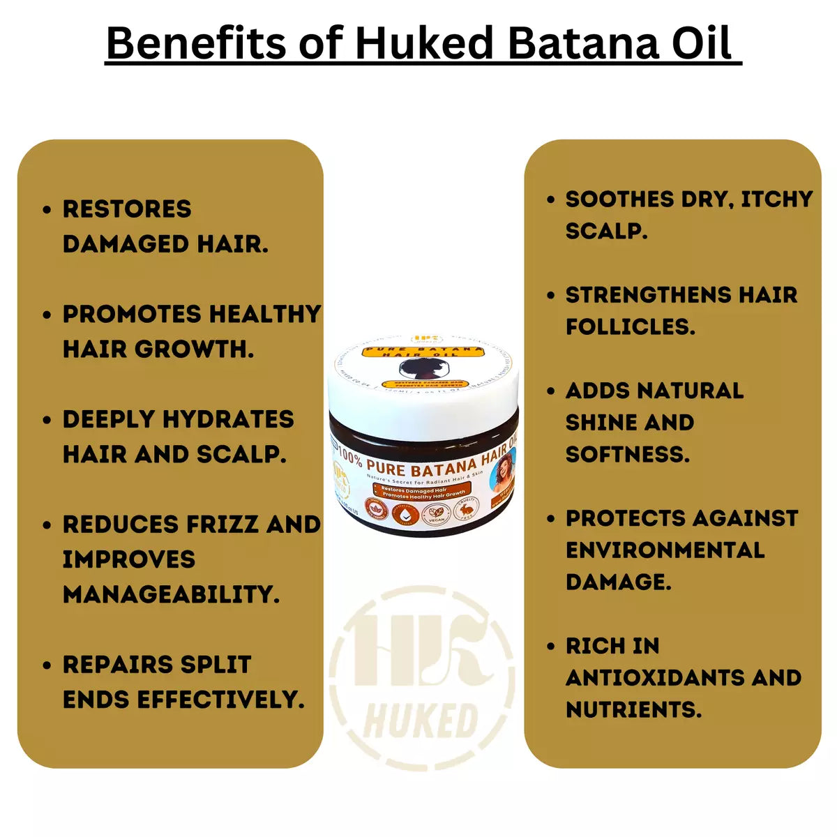 Batana Hair Oil |Premium Natural Hair Care, Repair, Growth & Shine - 120ml