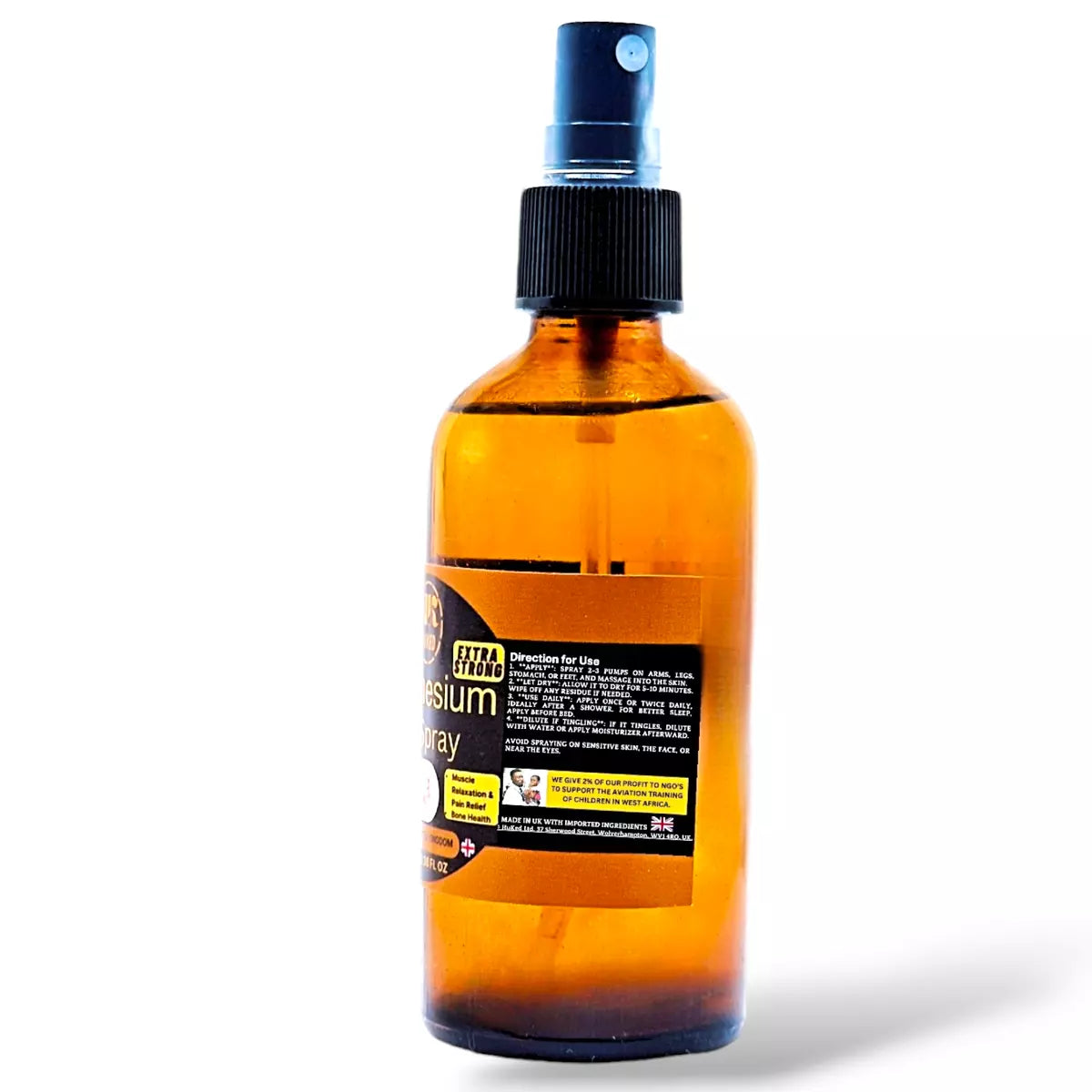 Huked Magnesium Oil Spray with Lavender & Tea Tree Oil - Muscle Relaxation, Skin Soothing & Stress Relief | Fast Absorbing, Natural Pain Relief, Eco-Friendly Packaging - 120ml
