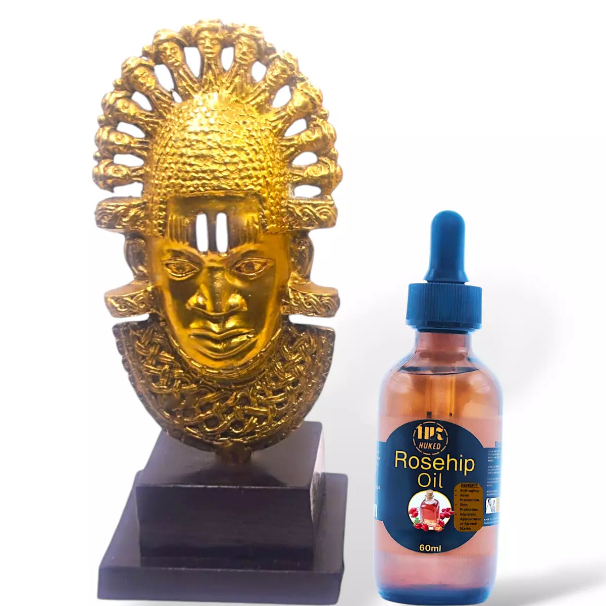 Huked Rosehip Oil – Premium Cold-Pressed Organic Skincare for Hydrated, Youthful Skin - 60ml - UK