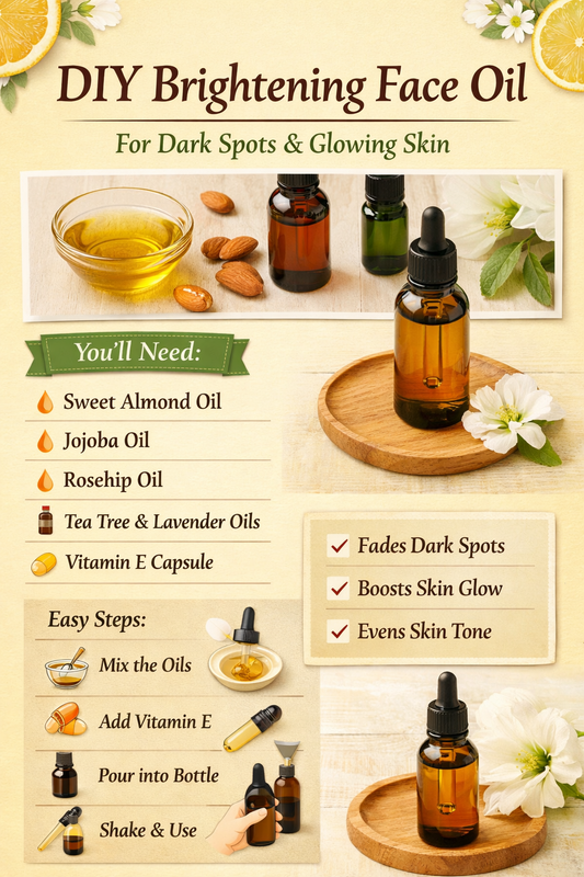DIY Brightening Face Oil for Dark Spots (Natural & Affordable)