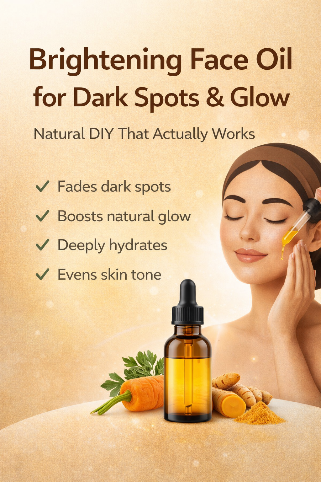 DIY Brightening Face Oil for Glowing Skin | Fade Dark Spots Naturally
