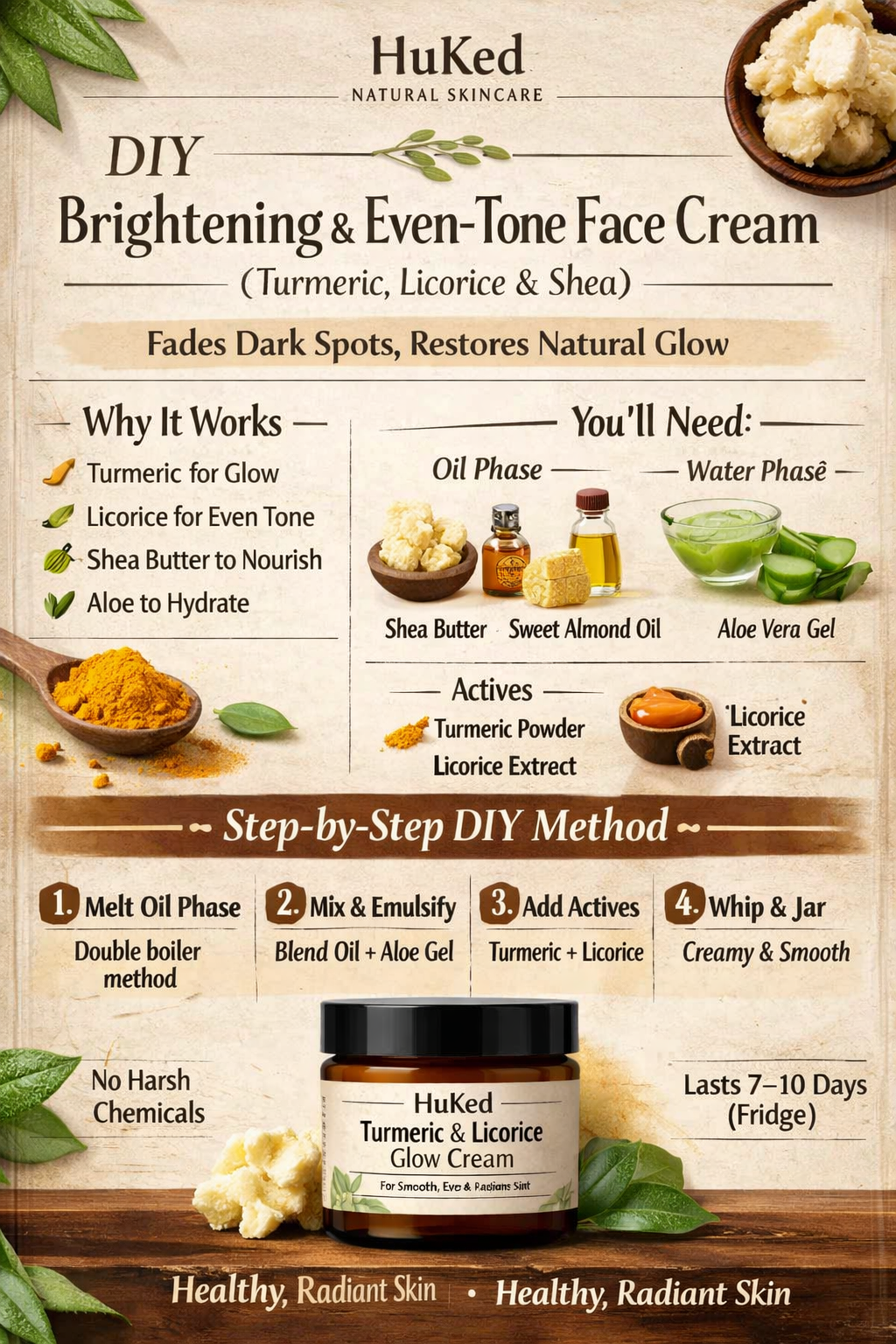 DIY Brightening Face Cream (Turmeric & Licorice) | Natural Glow Recipe