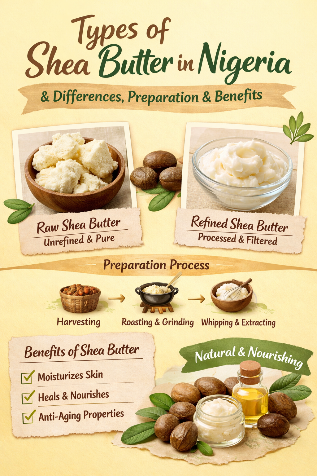 Types of Shea Butter in Nigeria: Differences, Preparation & Benefits