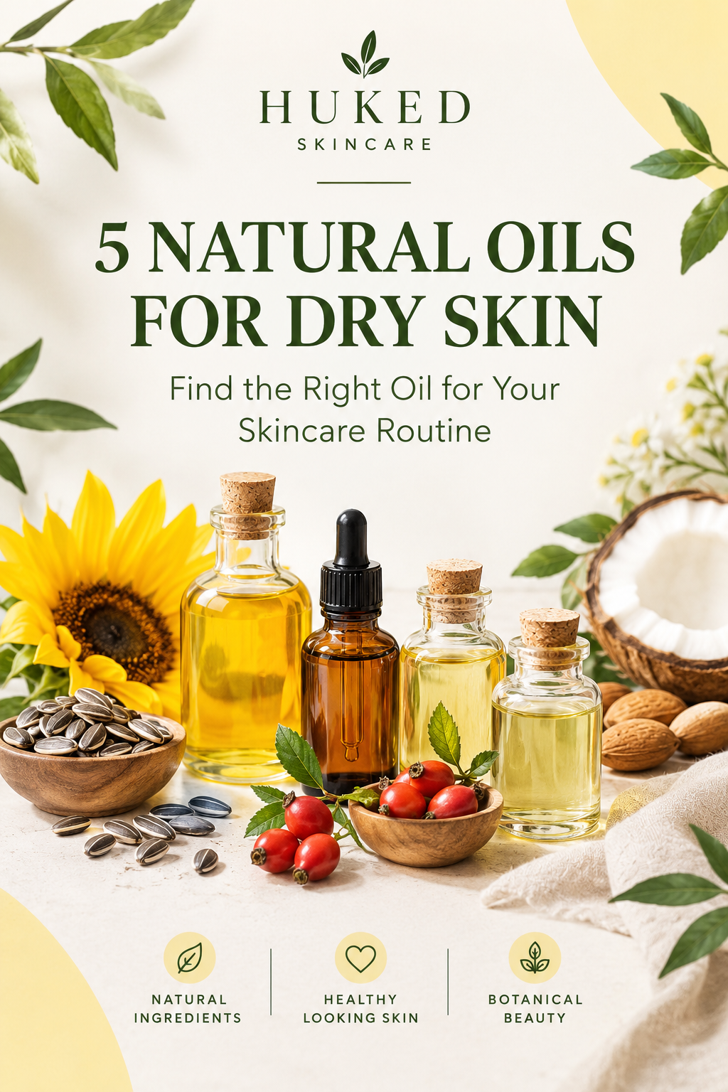 5 Natural Oils for Dry Skin | Skincare Guide | Huked