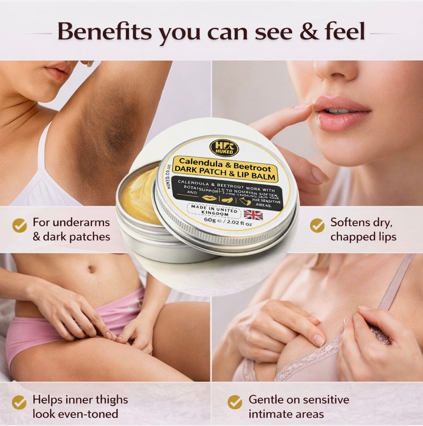 Calendula & Beetroot Dark Patch Balm for Underarms, Inner Thighs & Lips Natural