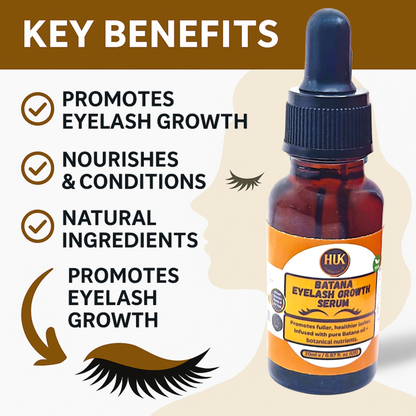 Batana Eyelash Growth Serum – Natural Lash Booster for Longer, Fuller & Thicker Lashes | Made in the UK | 20ml