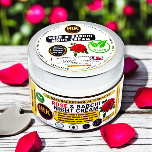 Rose & Babchi Night Cream – Natural Brightening & Hydrating Formula for Glowing Skin | 30ml