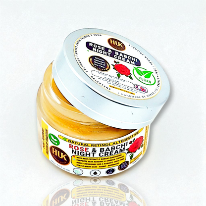 Rose & Babchi Night Cream – Natural Brightening & Hydrating Formula for Glowing Skin | 30ml