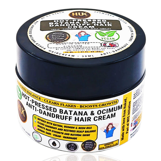 Hot Pressed Batana & Ocimum Anti-Dandruff Hair Cream – Nourishing, Soothing & Flake-Free | 30ml