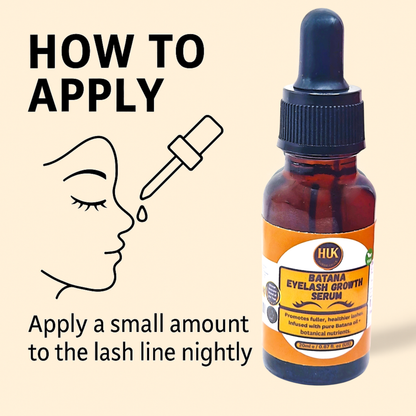 Batana Eyelash Growth Serum – Natural Lash Booster for Longer, Fuller & Thicker Lashes | Made in the UK | 20ml