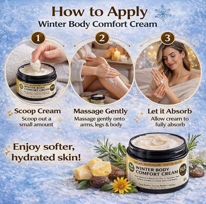 Winter Body Comfort Cream – Rich Hydration + Skin Repair (Vegan, Handmade) - 30g