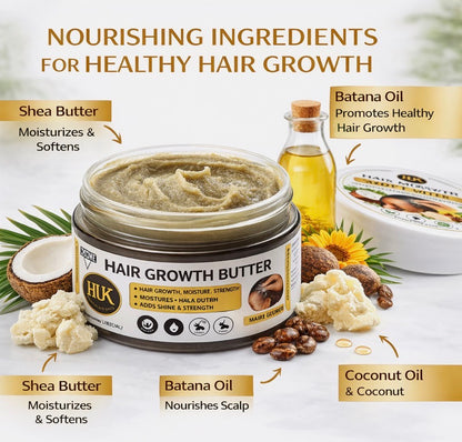 Hair Growth Butter 100ml | Batana, Shea & Palm Kernel Scalp Butter | Moisture UK