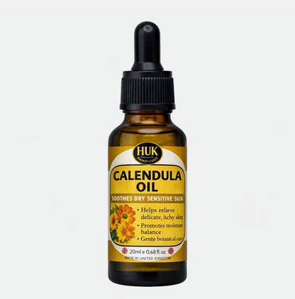 Calendula Oil Benefits – Soothing Oil for Dry, Sensitive & Itchy Skin UK 20ml