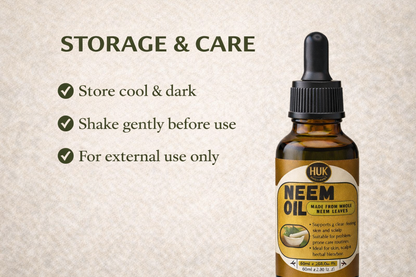 Pure Neem Oil for Skin, Hair & Scalp Care | 100% Natural & Cold-Pressed | 60ml