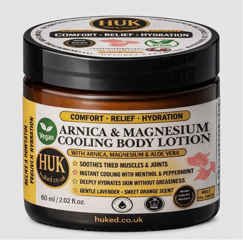 Arnica & Magnesium Cooling Body Lotion Vegan Muscle & Joint Soothing Cream 60ml