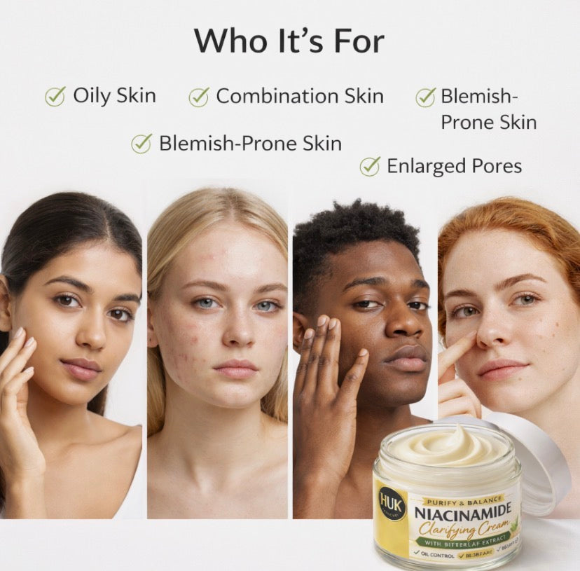 Niacinamide Clarifying Cream 30ml Vernonia & Arnica Acne Control for Oily Skin