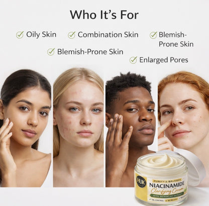 Niacinamide Clarifying Cream 30ml Vernonia & Arnica Acne Control for Oily Skin