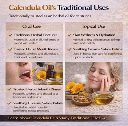 Calendula Oil Benefits – Soothing Oil for Dry, Sensitive & Itchy Skin UK 20ml