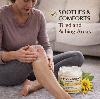 Arnica & Nchawu Herbal Repair Cream 100ml | Dry Skin + Natural Massage Balm UK