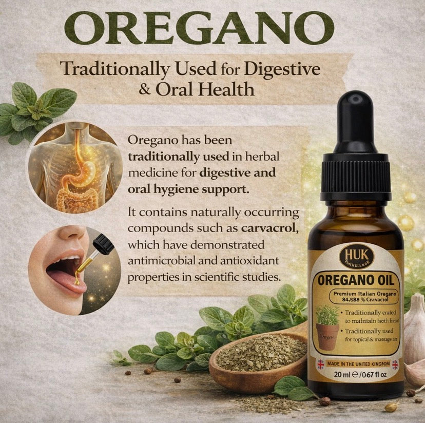 Oil of Oregano 20ml Dropper (Carvacrol) Long-Infused Botanical Topical &Oral Oil
